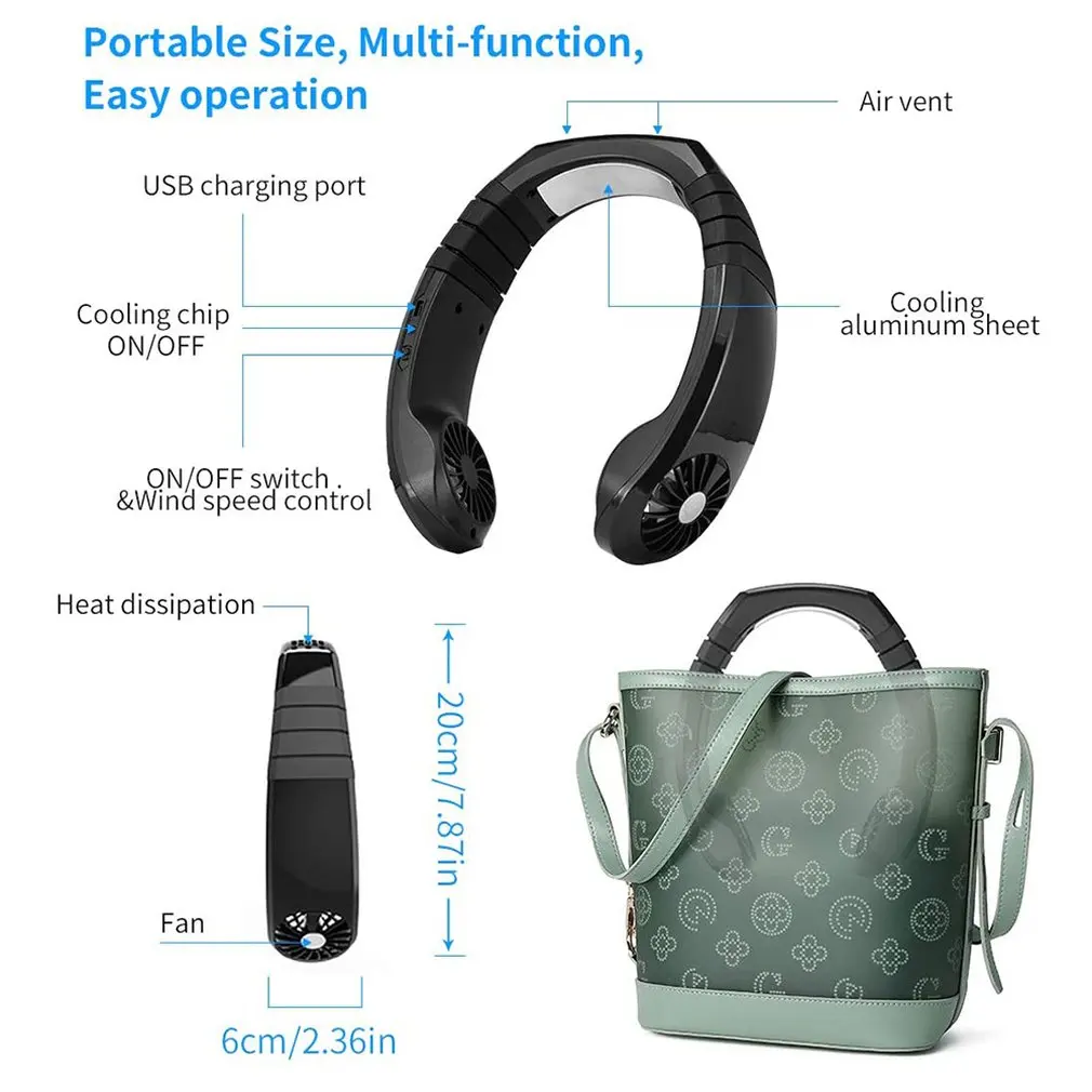 Portable Lazy Sports Halter Fan Mini Hanging Neck Fan USB Rechargeable Cover Halter Sports Fan Air Cooler Outdoor
Portable Lazy Sports Halter Fan Mini Hanging Neck Fan USB Rechargeable Cover Halter Sports Fan Air Cooler Outdoor