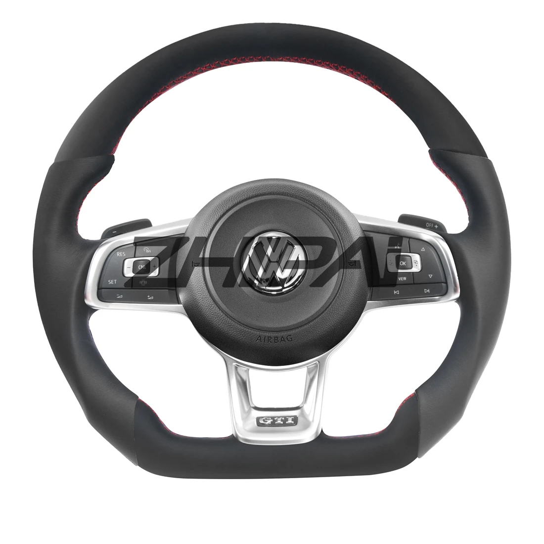 Alcanrata/Nappa Steering Wheel by Nappa/Alcanrata/Perforated Leather For Golf MK7 GTI R with Paddles Shifter & Airbag Assembly
Alcanrata/Nappa Steering Wheel by Nappa/Alcanrata/Perforated Leather For Golf MK7 GTI R with Paddles Shifter & Airbag Assembly