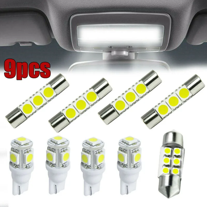 Useful Interior LED Lamp 6000K 9pcs For Map Reading License Plate Light High Quality Long Service Life
Useful Interior LED Lamp 6000K 9pcs For Map Reading License Plate Light High Quality Long Service Life