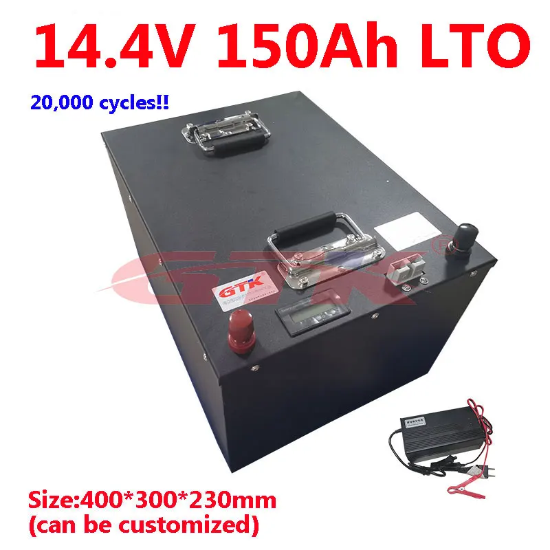 Литиевый титанат 14 4 v 150ah аккумулятор лто pack gtk BMS 6S глубокие циклы для 12v UPS лодки RV