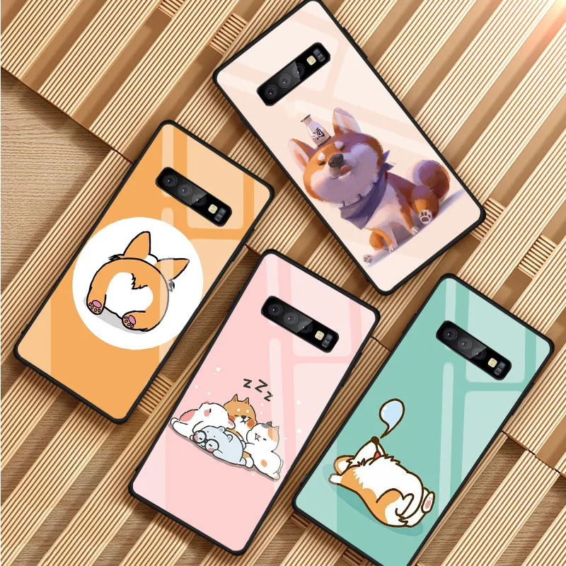 Японский чехол для телефона из закаленного стекла Samsung Galaxy S8 S9 S10 S20 PLUS J6 J8 2018 NOTE 8 9