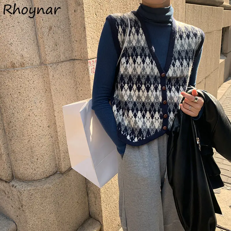 Sweater Vest Women Argyle Cropped Single Breasted V-neck Soft Vintage Warm Spring Autumn Students Kawaii All-match Ulzzang New
Sweater Vest Women Argyle Cropped Single Breasted V-neck Soft Vintage Warm Spring Autumn Students Kawaii All-match Ulzzang New