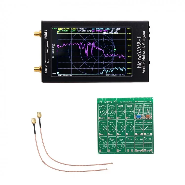 10K-1500MHz 4.3" IPS Button NanoVNA-F Vector Network Analyzer Version Hardware V3.1 + RF Demo Kit 
10K-1500MHz 4.3" IPS Button NanoVNA-F Vector Network Analyzer Version Hardware V3.1 + RF Demo Kit