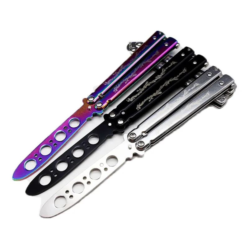 Practice Butterfly Knife All-steel Training Folding Knife Titanium Practice Tools No Edge Safe Tools for Beginner Outdoor Game
Practice Butterfly Knife All-steel Training Folding Knife Titanium Practice Tools No Edge Safe Tools for Beginner Outdoor Game