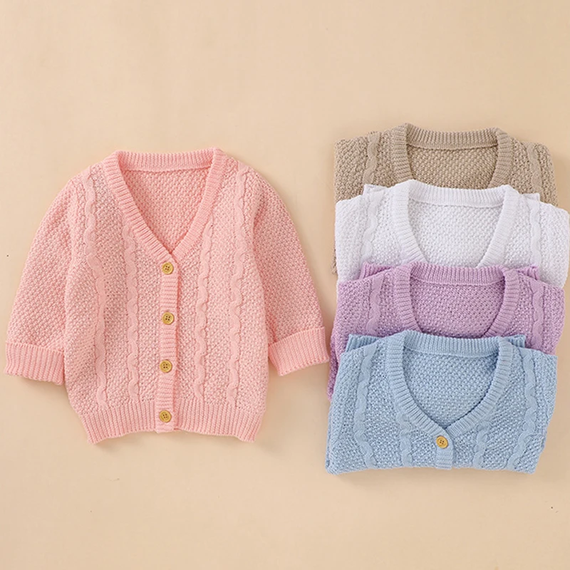 Spring Autumn Infant Kids Baby Boys Girls Cardigan Coat Baby Boys Girls Long Sleeve Pure Color Knit Children's Cardigan Coat
Spring Autumn Infant Kids Baby Boys Girls Cardigan Coat Baby Boys Girls Long Sleeve Pure Color Knit Children's Cardigan Coat