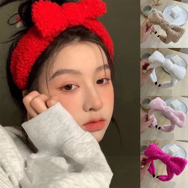 Retro Plush Hair Hoop Bow Hair Hoop Sweet Face Wash Hair Bands Solid Color Hair Accessories Korean Style Cute Headband Ornament 
Retro Plush Hair Hoop Bow Hair Hoop Sweet Face Wash Hair Bands Solid Color Hair Accessories Korean Style Cute Headband Ornament