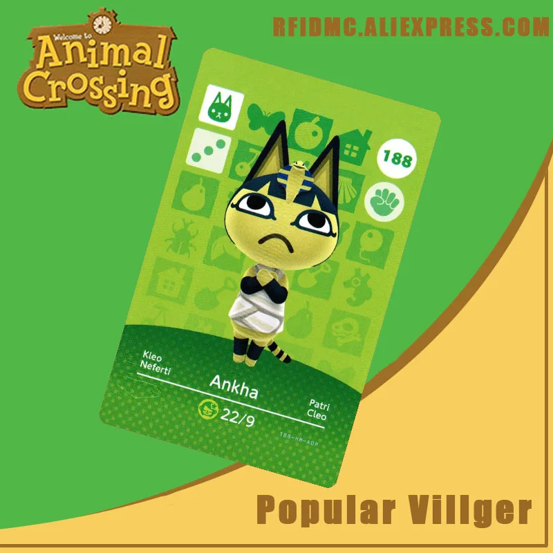 188 Ankha Animal Crossing Card Amiibo для New Horizons|Карты контроля доступа| |