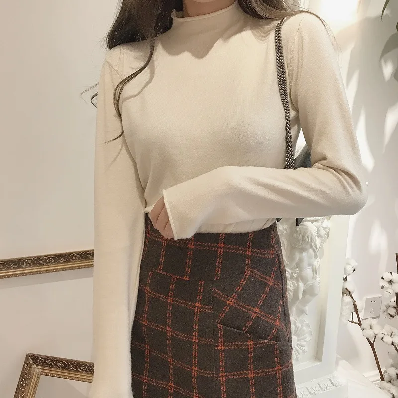 Women Autumn Winter New Fashion Solid Color Slim Turtleneck Elastic Sweater Female Casual Warm Tops Ladies Brand Pullovers ML628
Women Autumn Winter New Fashion Solid Color Slim Turtleneck Elastic Sweater Female Casual Warm Tops Ladies Brand Pullovers ML628
