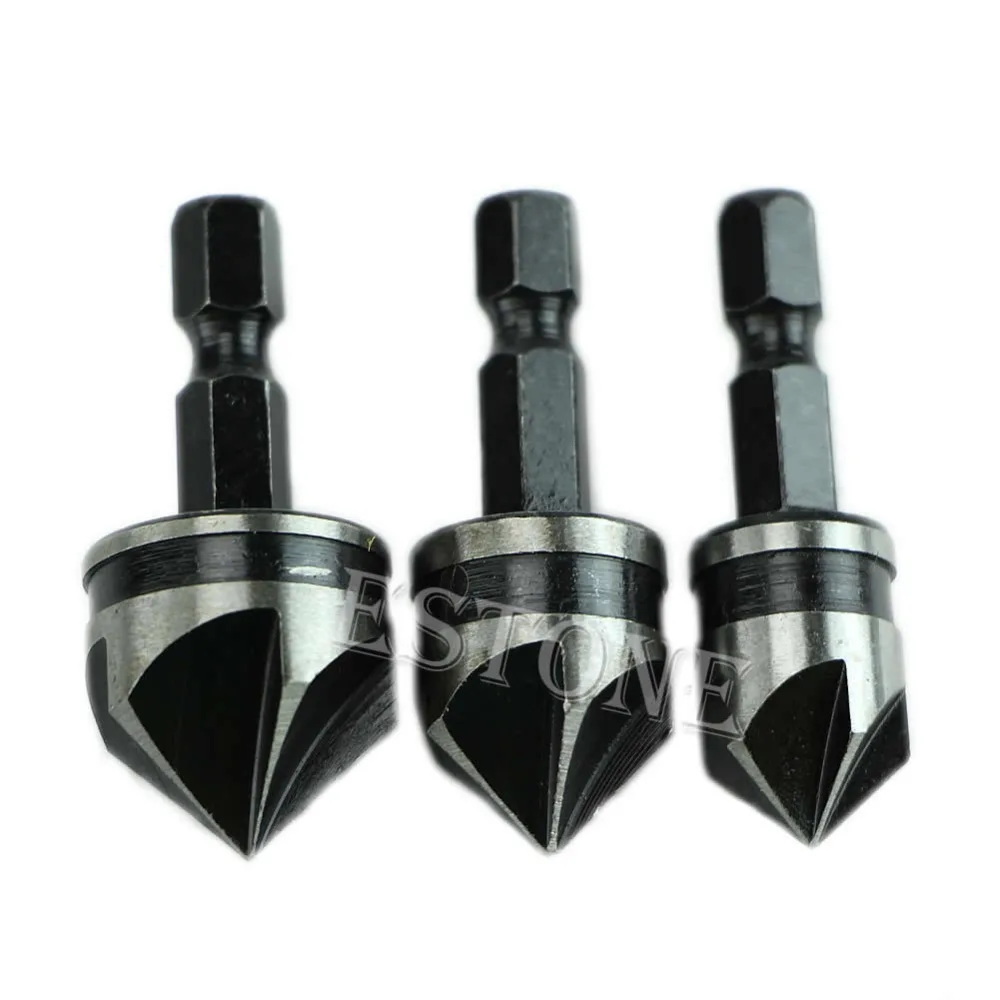 3pc 12mm 16mm 19mm Countersink Bore Set 1/4" Hex Shank Wood Plastic Chamfer Bit
3pc 12mm 16mm 19mm Countersink Bore Set 1/4" Hex Shank Wood Plastic Chamfer Bit