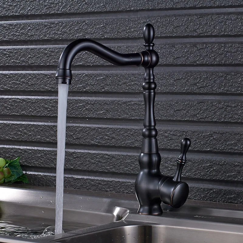 Countertop-mounted bathroom kitchen faucet single handle 360 swivel sink mixing faucet black hot and cold water
Countertop-mounted bathroom kitchen faucet single handle 360 swivel sink mixing faucet black hot and cold water