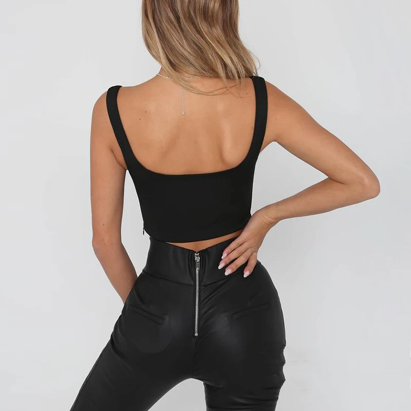 Sexy Deep V Neck Solid Women Clothing Summer Zipper Sleeveless Crop Tops Femme Fahsion Casual Slim Nightclub Tank Tops SJ6923M
Sexy Deep V Neck Solid Women Clothing Summer Zipper Sleeveless Crop Tops Femme Fahsion Casual Slim Nightclub Tank Tops SJ6923M