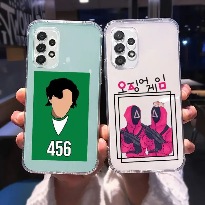 Squid Game TV 456 Phone Case for Samsung A 51 50 52 12 21s 31 40 70 71 note S 20 10 21 ultra plus fe clear coque shell
Squid Game TV 456 Phone Case for Samsung A 51 50 52 12 21s 31 40 70 71 note S 20 10 21 ultra plus fe clear coque shell