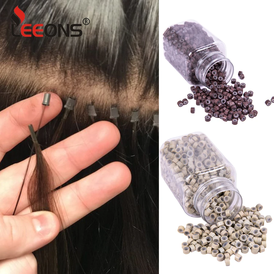 Leeons Cheap 1000Pcs Hair Extentions Micro Rings Links Beads 5Mm *3Mm Silicone Lined Beads For Hair Extensions Tools For Women
Leeons Cheap 1000Pcs Hair Extentions Micro Rings Links Beads 5Mm *3Mm Silicone Lined Beads For Hair Extensions Tools For Women