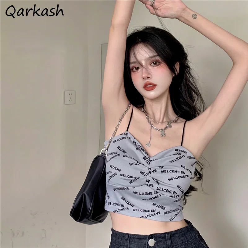 Camisole Women Letter Design Fashionable Retro Sexy Slim Sleeveless High Street All-match Inside Clothing Mujer Workout Ladies
Camisole Women Letter Design Fashionable Retro Sexy Slim Sleeveless High Street All-match Inside Clothing Mujer Workout Ladies