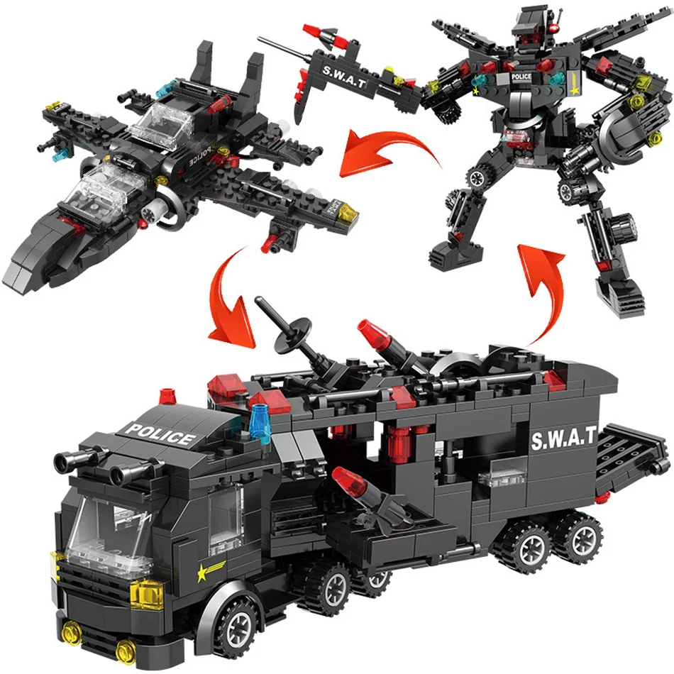 City Police Station Car Building Blocks SWAT Military Police Robot figures Bricks Sets Education Toys for Children Kids toys
City Police Station Car Building Blocks SWAT Military Police Robot figures Bricks Sets Education Toys for Children Kids toys