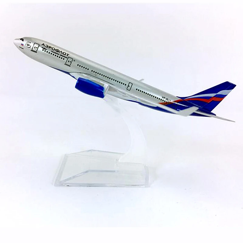 16 см Airbus A330 Аэрофлот Российские авиалинии самолет из металлического сплава