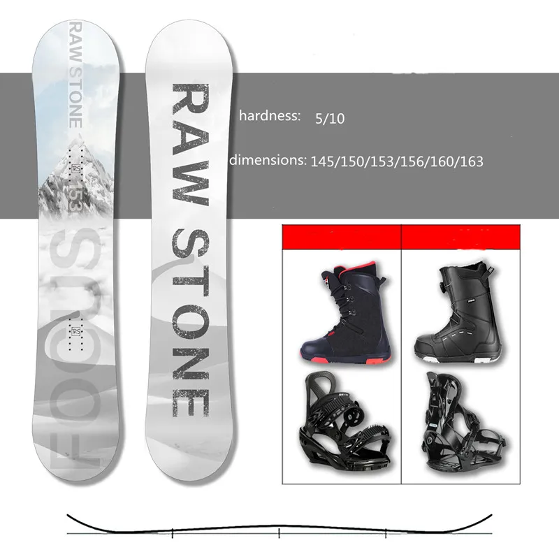 

145W Сноуборд костюм взрослые мужские лыжные принадлежности для начинающих. Доска для сноуборда зимних видов спорта