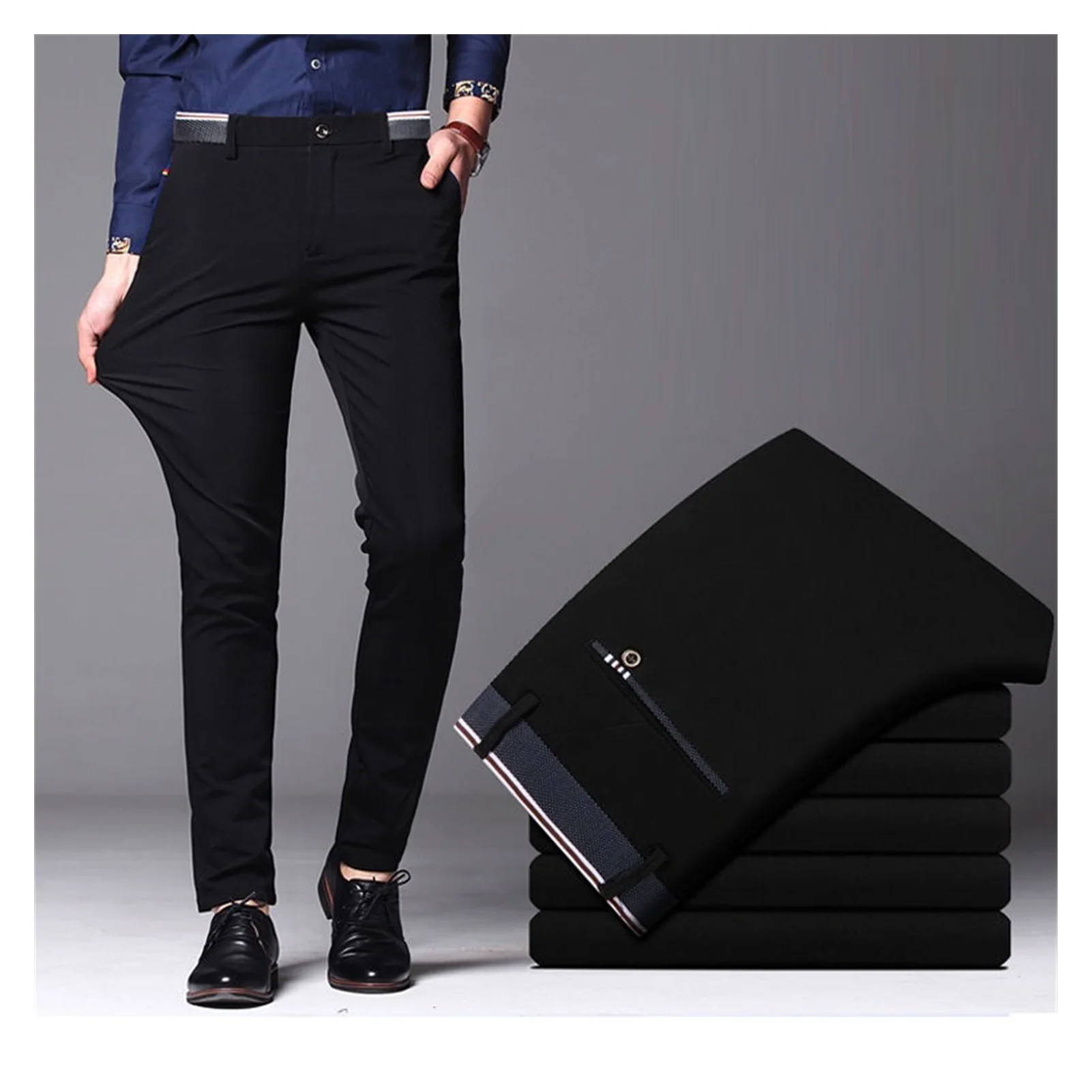 2021NEW 2021 Men's Spring Autumn Fashion Business Casual Long Pants Suit Pants Male Elastic Straight Formal Trousers Plus Big
2021NEW 2021 Men's Spring Autumn Fashion Business Casual Long Pants Suit Pants Male Elastic Straight Formal Trousers Plus Big