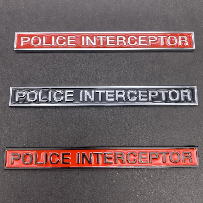 3D Car Trunk Emblem Badge Sticker for Ford Explorer Crown Victoria Police Interceptor Utility Sedan Charger Chevrolet Caprice V8 |