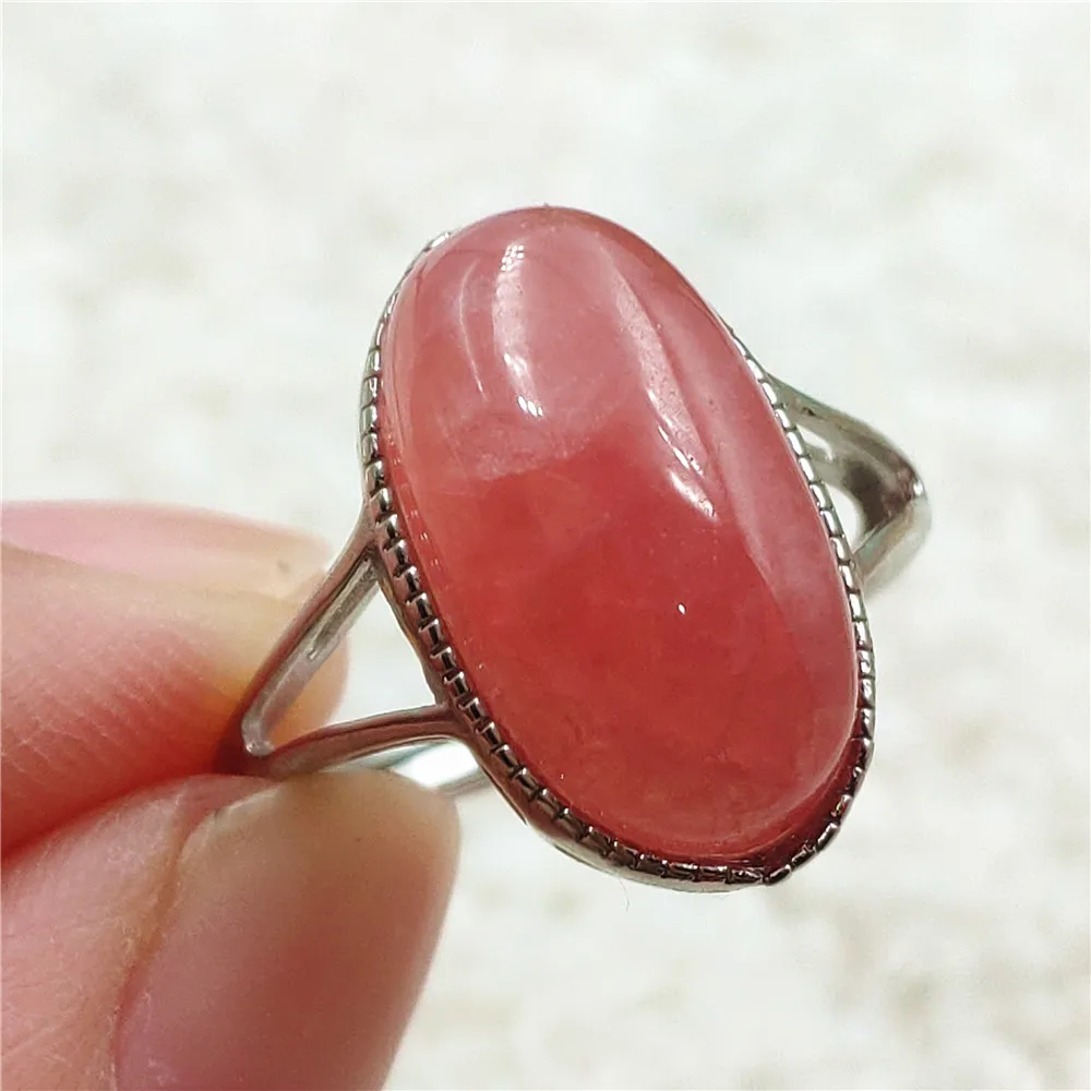 Natural Red Rhodochrosite Rose Gemstone Adjustable Size Ring 16x9mm 925 Sterling Silver For Women Ring Oval Bead AAAAA
Natural Red Rhodochrosite Rose Gemstone Adjustable Size Ring 16x9mm 925 Sterling Silver For Women Ring Oval Bead AAAAA