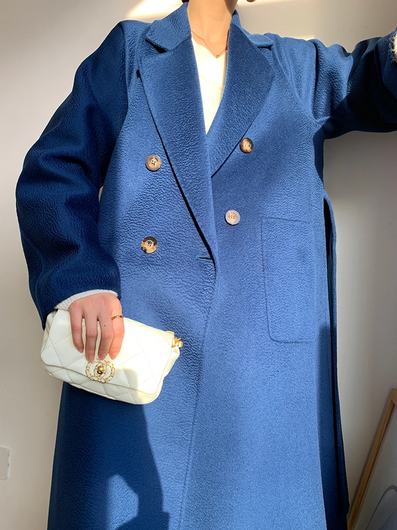 New high end water ripple blockbuster suit collar long double cashmere coat female fur coat can customized big size
New high end water ripple blockbuster suit collar long double cashmere coat female fur coat can customized big size