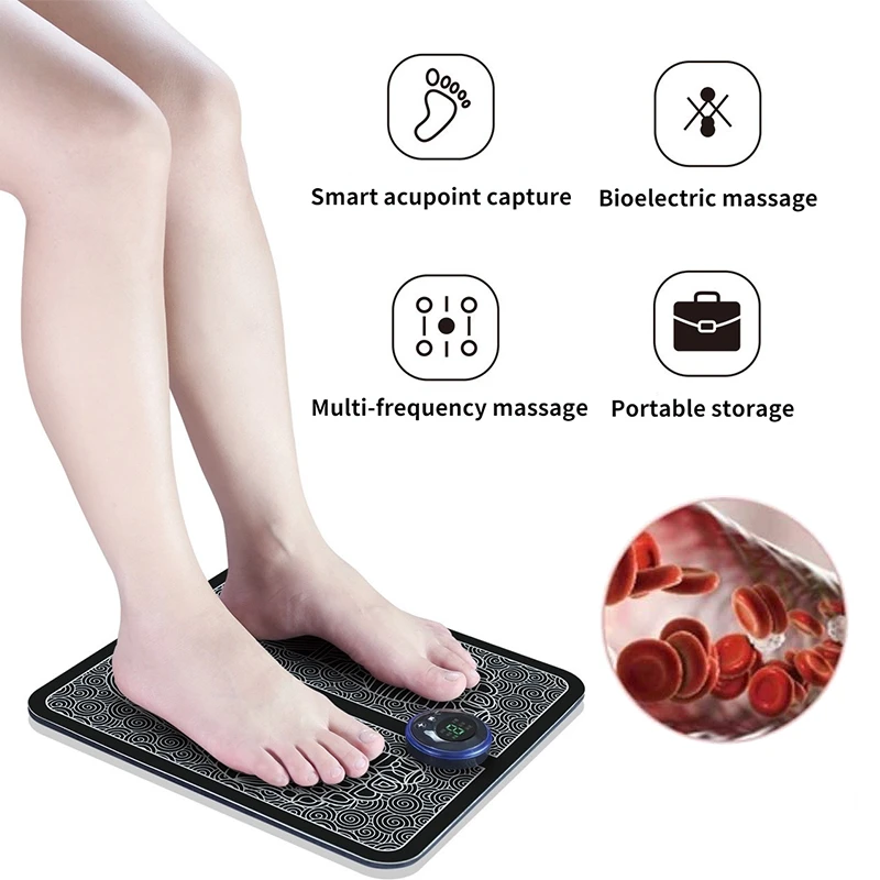 Intelligent Electric EMS Foot Massage Cushion Pulse Acupuncture Mat Relieve Ache Pain Improve Blood Circulation Health Care
Intelligent Electric EMS Foot Massage Cushion Pulse Acupuncture Mat Relieve Ache Pain Improve Blood Circulation Health Care