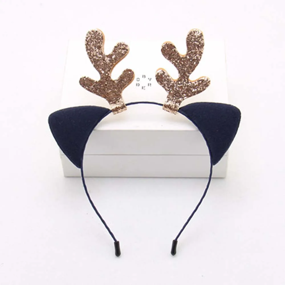 Christmas Headbands Fancy Reindeer Antlers Hairband Xmas Kids Baby Hairhoop Party Decor Headwear Hair Accessories Gift | Аксессуары для