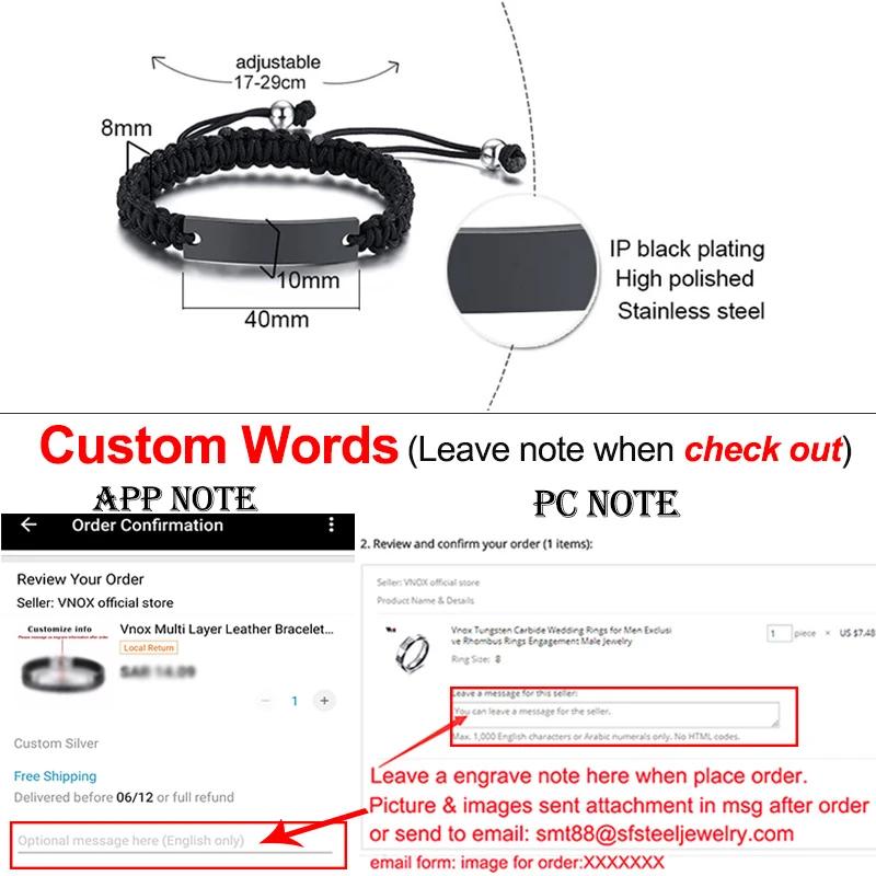 Vnox Class of 2020 Graduation Adjustable Braided Bracelet for Women Men Customize Stainless Steel School Classmate Gift
Vnox Class of 2020 Graduation Adjustable Braided Bracelet for Women Men Customize Stainless Steel School Classmate Gift