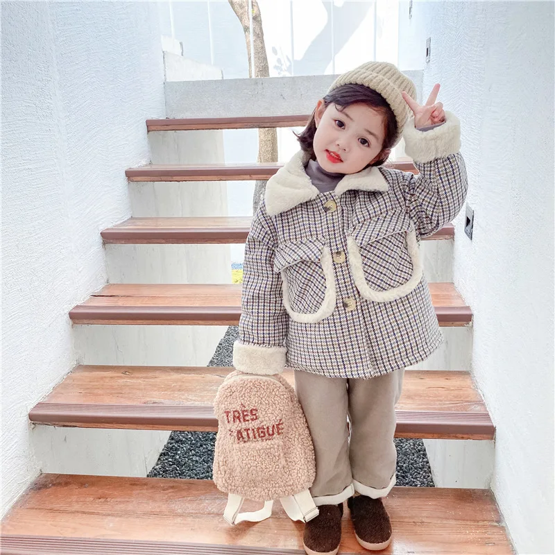 Girl Coat Kids Woolen Cloth 2021 Fur Plus Velvet Thicken Warm Winter Autumn Kids Cardigan Cotton Outwear Children's Clothing
Girl Coat Kids Woolen Cloth 2021 Fur Plus Velvet Thicken Warm Winter Autumn Kids Cardigan Cotton Outwear Children's Clothing