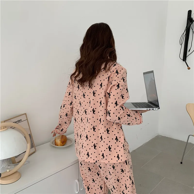 Harajuku Soft All Match High Quality Dots Nightwear Loose Summer Sweet Homewear Chic Casual Cotton Fashion Pajamas Sets
Harajuku Soft All Match High Quality Dots Nightwear Loose Summer Sweet Homewear Chic Casual Cotton Fashion Pajamas Sets