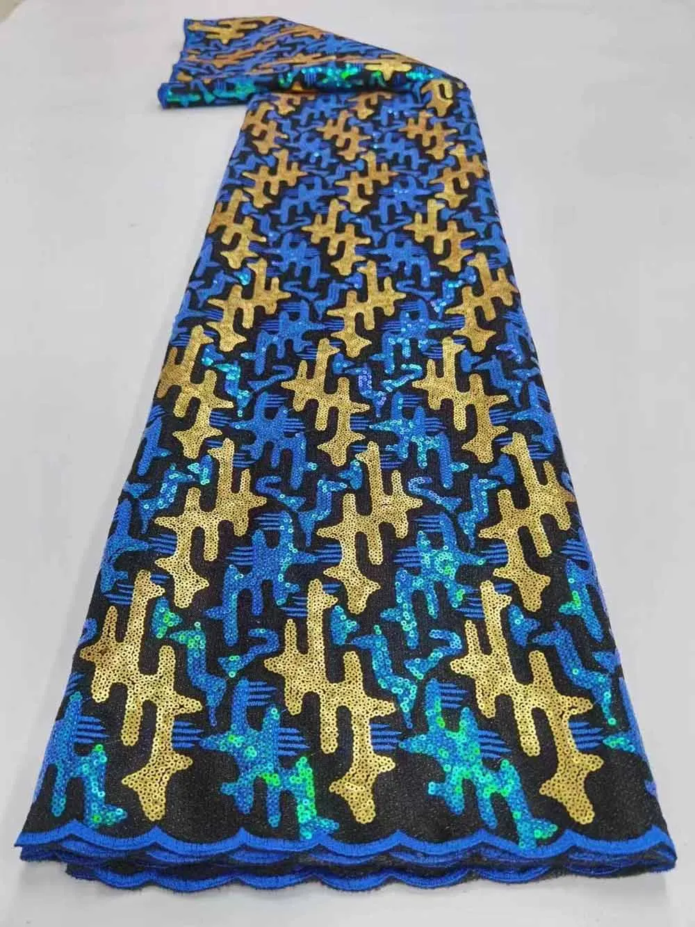 New Velvet Fabric Two-Color Sequin Embroidery Sewing Supplies Design Party Dress Fashion Skirt African Lace 5 Yards Wholesale
New Velvet Fabric Two-Color Sequin Embroidery Sewing Supplies Design Party Dress Fashion Skirt African Lace 5 Yards Wholesale