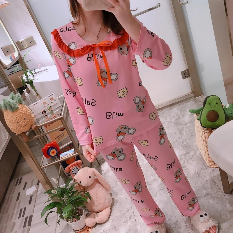 2021 autumn new pajamas ladies long gown trousers milk silk sweet and cute home service comfortable women's suit
2021 autumn new pajamas ladies long gown trousers milk silk sweet and cute home service comfortable women's suit