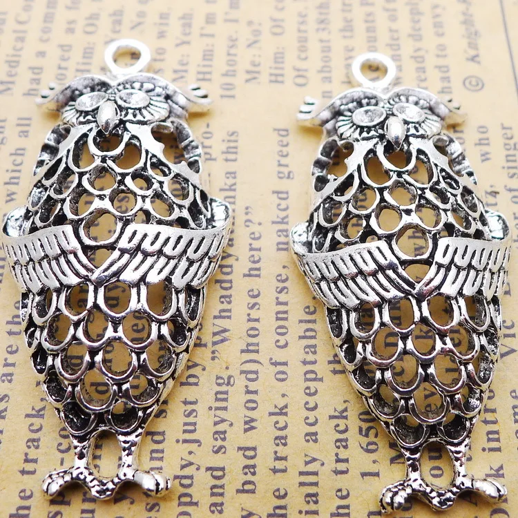 3pcs/Lot 24x50mm Eagle Hollow Charms Antique Silver Color Pendants for DIY Jewelry Making Charm
3pcs/Lot 24x50mm Eagle Hollow Charms Antique Silver Color Pendants for DIY Jewelry Making Charm