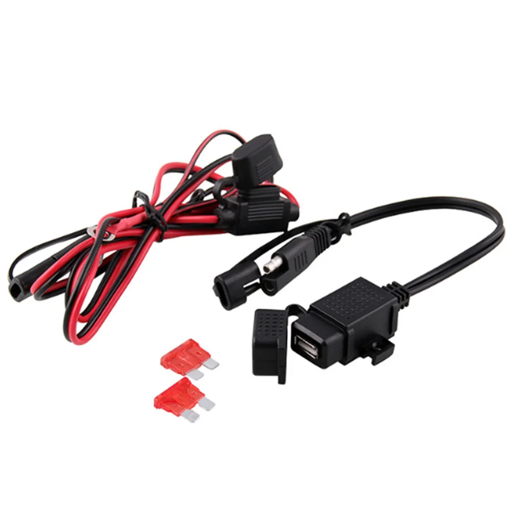 USB Автомобильное зарядное устройство водонепроницаемый мотоцикл кабель адаптер