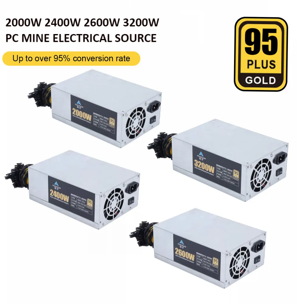 2000W 2400W 2600W 3200W 110V/220V ETH Mining Machine Power Supply Input 10x6Pin 95% Efficiency For Mining Miner Bitcoin Ethereum
2000W 2400W 2600W 3200W 110V/220V ETH Mining Machine Power Supply Input 10x6Pin 95% Efficiency For Mining Miner Bitcoin Ethereum