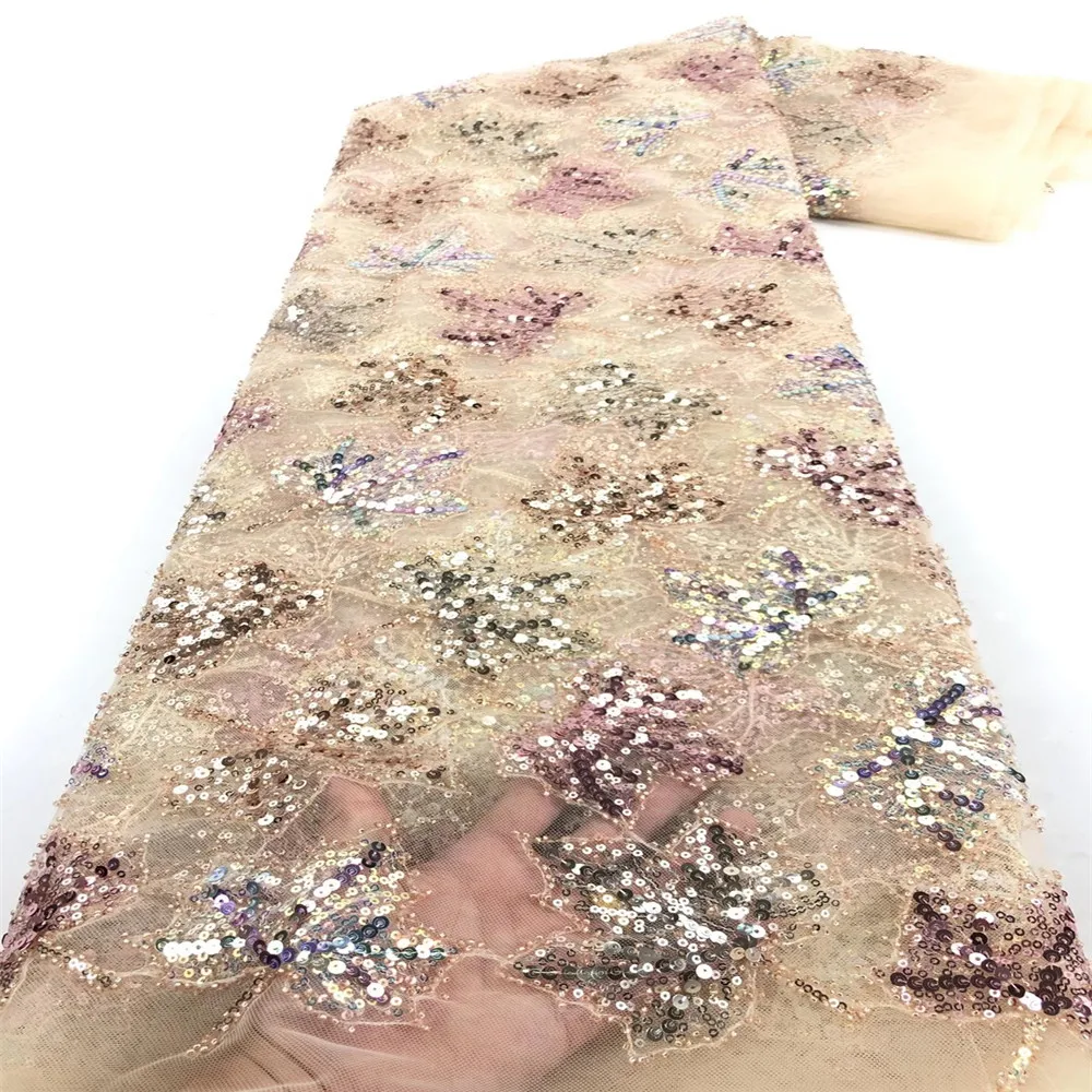 Soso African Sequins Beads Lace Fabric High Quality Lace Nigerian Lace Fabrics Sewing French Tulle Lace Fabric For Wedding
Soso African Sequins Beads Lace Fabric High Quality Lace Nigerian Lace Fabrics Sewing French Tulle Lace Fabric For Wedding