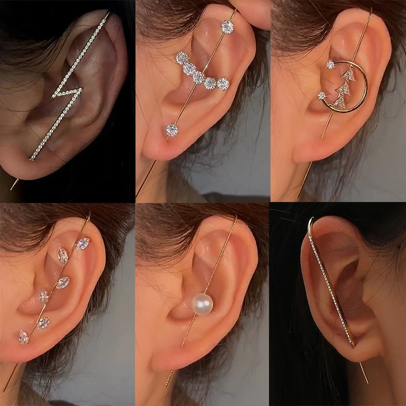Ear Wrap Crawler Hook Earrings 1Pcs Multiple Styles Geometric Stud Earrings Piercing Earring Street Popular Hip Hop Ear Jewelry
Ear Wrap Crawler Hook Earrings 1Pcs Multiple Styles Geometric Stud Earrings Piercing Earring Street Popular Hip Hop Ear Jewelry