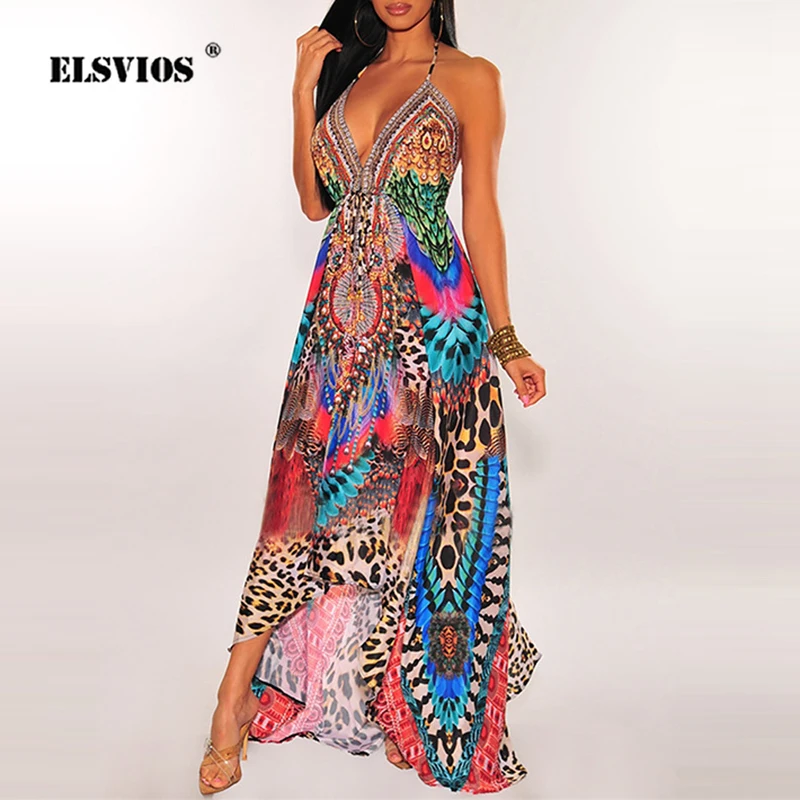 Retro Belt V-Neck Asymmetrical Floor-Length Long Sundress Print Halter Sling Dress Summer Sexy Backless Party Club Women Outfits
Retro Belt V-Neck Asymmetrical Floor-Length Long Sundress Print Halter Sling Dress Summer Sexy Backless Party Club Women Outfits