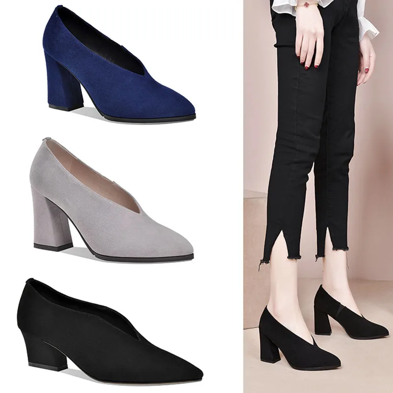 TAOFFEN Square Heel Women Pumps Real Leather Pointed Toe Solid Color Shoes Women Office Lady Work Female Footwear Size 33-42
TAOFFEN Square Heel Women Pumps Real Leather Pointed Toe Solid Color Shoes Women Office Lady Work Female Footwear Size 33-42