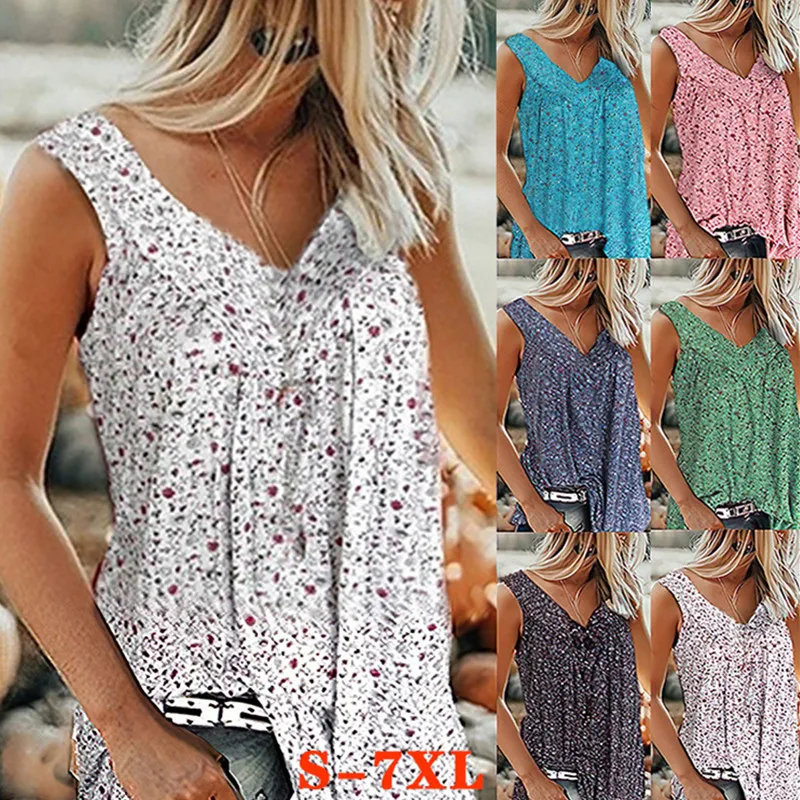 OLOMLB New Clothing Fashion Elegant Floral Print Sleevelss Folds Patchwork V Neck Summer Women Tank Loose Ladies Vest Plus Size
OLOMLB New Clothing Fashion Elegant Floral Print Sleevelss Folds Patchwork V Neck Summer Women Tank Loose Ladies Vest Plus Size