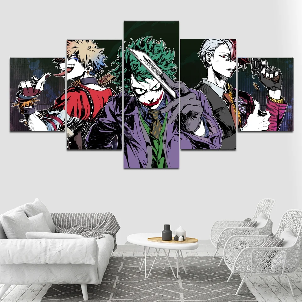 Wall Art Modular Picture Poster Home Decor 5 Panel My Hero Academia Modern Canvas Hd Print Animation Painting For Bedroom Frame 
Wall Art Modular Picture Poster Home Decor 5 Panel My Hero Academia Modern Canvas Hd Print Animation Painting For Bedroom Frame
