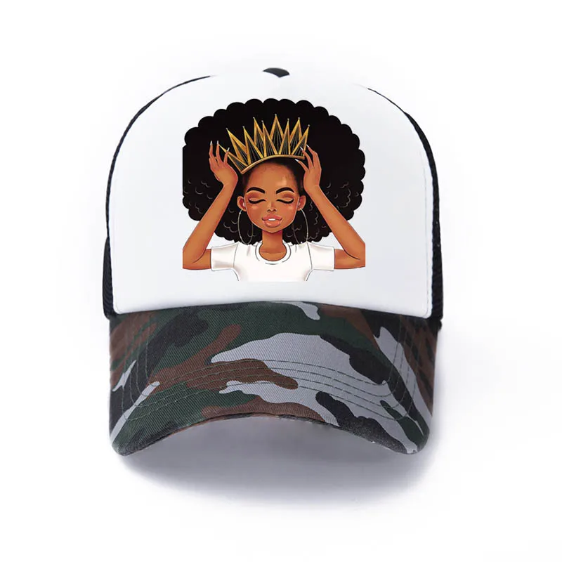 Fashion Girls Crown Mesh Baseball Hats Women outdoor hat Gift Unisex