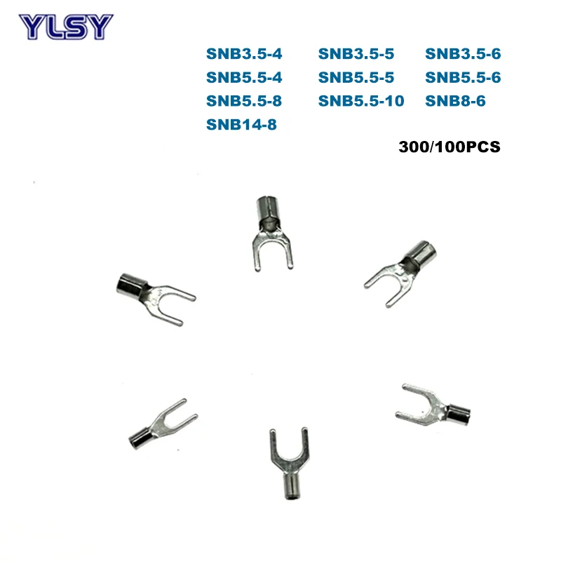 300/100Pcs Crimp Terminals Electrical Spade Bare Cord End Wire Connector SNB3.5/5.5/8/14 Cable Ferrules 2.5-16mm2 14-6AWG
300/100Pcs Crimp Terminals Electrical Spade Bare Cord End Wire Connector SNB3.5/5.5/8/14 Cable Ferrules 2.5-16mm2 14-6AWG