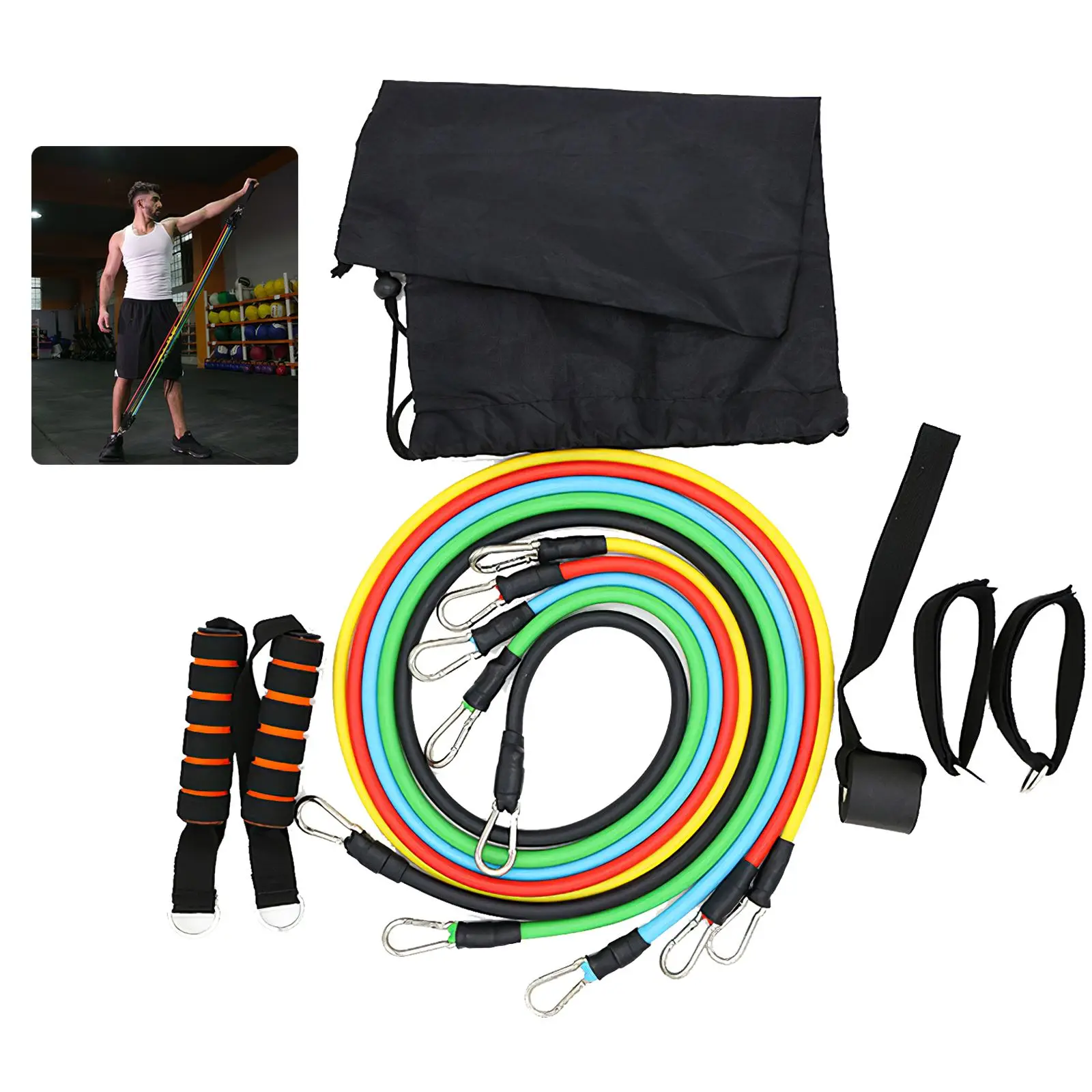 11pcs Resistance Bands Set Exercise Bands With Door Anchor Legs Ankle Straps Resistance Training Physical Therapy Home Workouts
11pcs Resistance Bands Set Exercise Bands With Door Anchor Legs Ankle Straps Resistance Training Physical Therapy Home Workouts