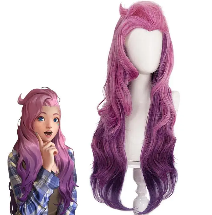 Anime KDA Seraphine Wome Long Wave Curly Wig Cosplay Costume KDA Heat Resistant Synthetic Hair Halloween Party Wigs
Anime KDA Seraphine Wome Long Wave Curly Wig Cosplay Costume KDA Heat Resistant Synthetic Hair Halloween Party Wigs