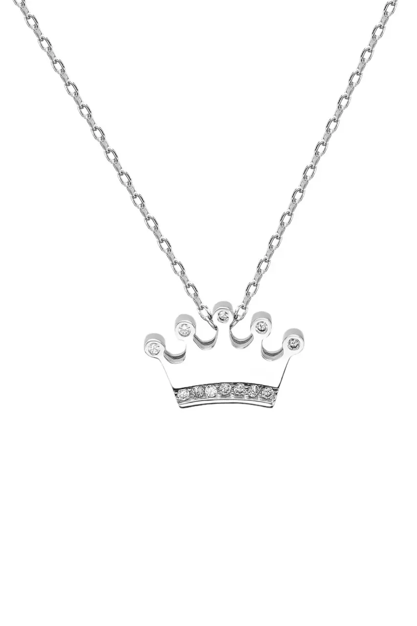 

Certified Swarovski Cubic Zirconia Crown 925 Silver Necklace
