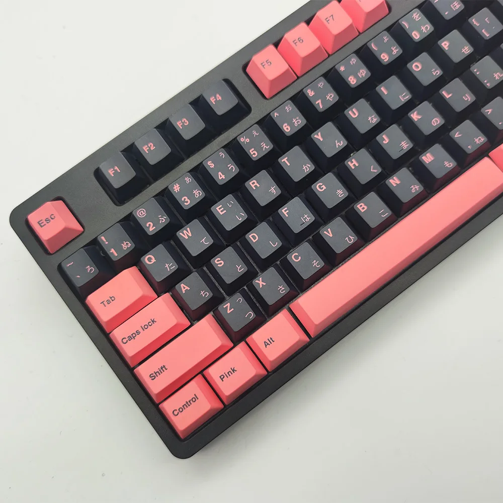 128 Keys PBT Black Pink Keycap Cherry Profile DYE-SUB Punk Personalized Keycaps For Cherry MX Switch Mechanical Keyboard
128 Keys PBT Black Pink Keycap Cherry Profile DYE-SUB Punk Personalized Keycaps For Cherry MX Switch Mechanical Keyboard