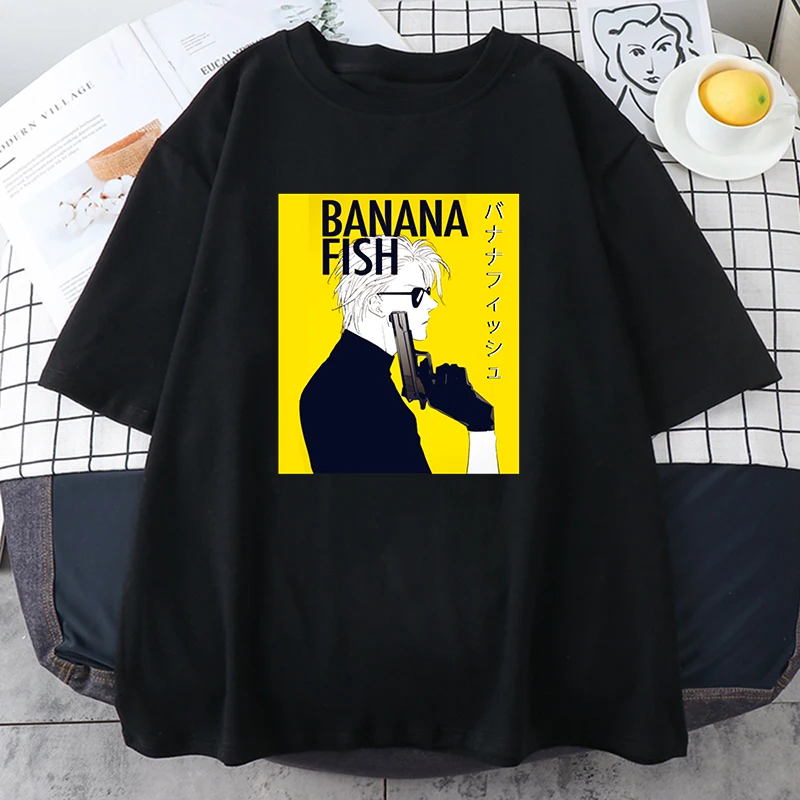 T shirts Woman Japan Anime Banana Fish Print Oversized Tee shirts Summer Short Sleeve Crewneck Tshirts 2022 Harajuku Clotheas
T shirts Woman Japan Anime Banana Fish Print Oversized Tee shirts Summer Short Sleeve Crewneck Tshirts 2022 Harajuku Clotheas