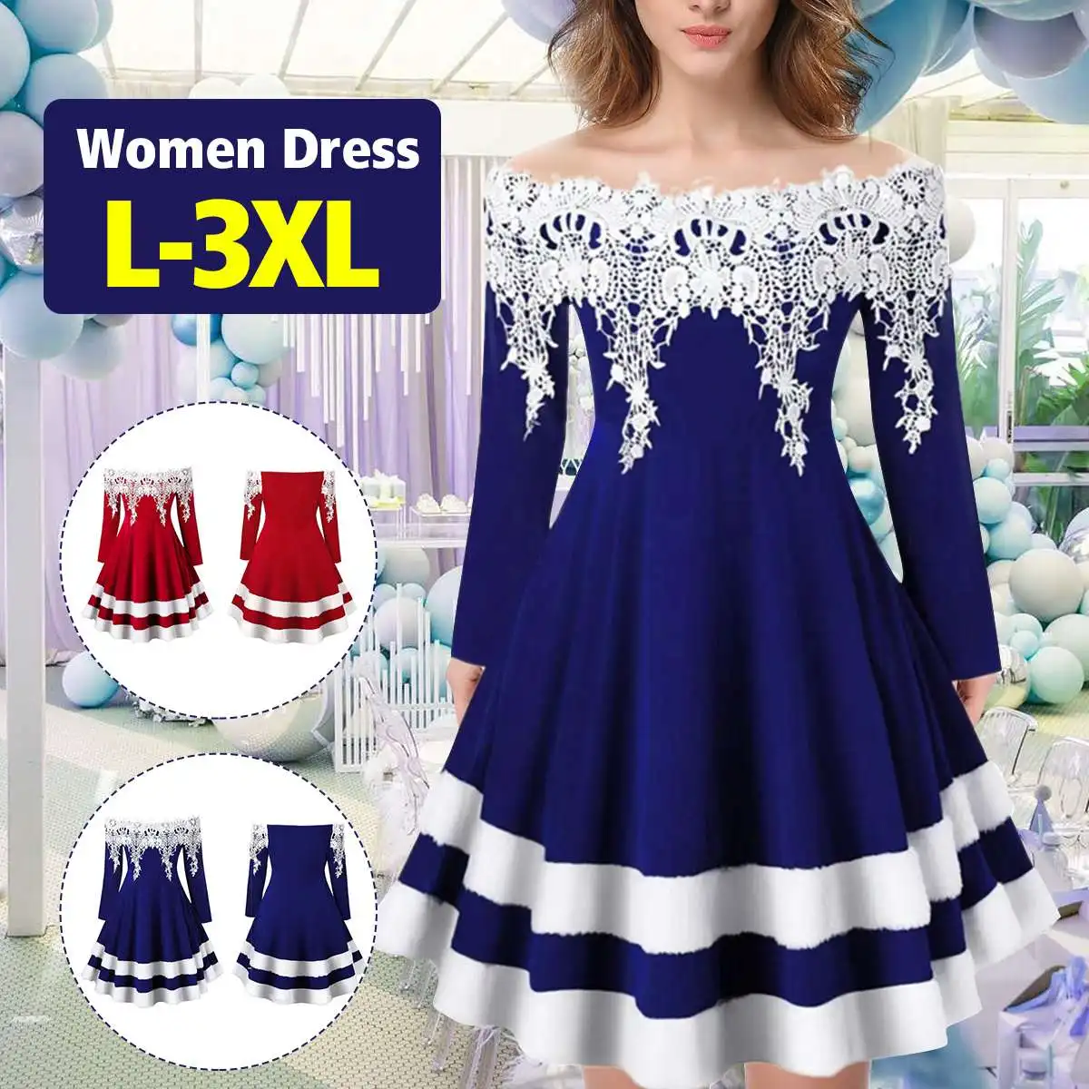 Women's Christmas Snowflake Party Dress Off The Shoulder Corset Lace Dress Applique Velvet Ladies For Christmas Gifts Casual
Women's Christmas Snowflake Party Dress Off The Shoulder Corset Lace Dress Applique Velvet Ladies For Christmas Gifts Casual