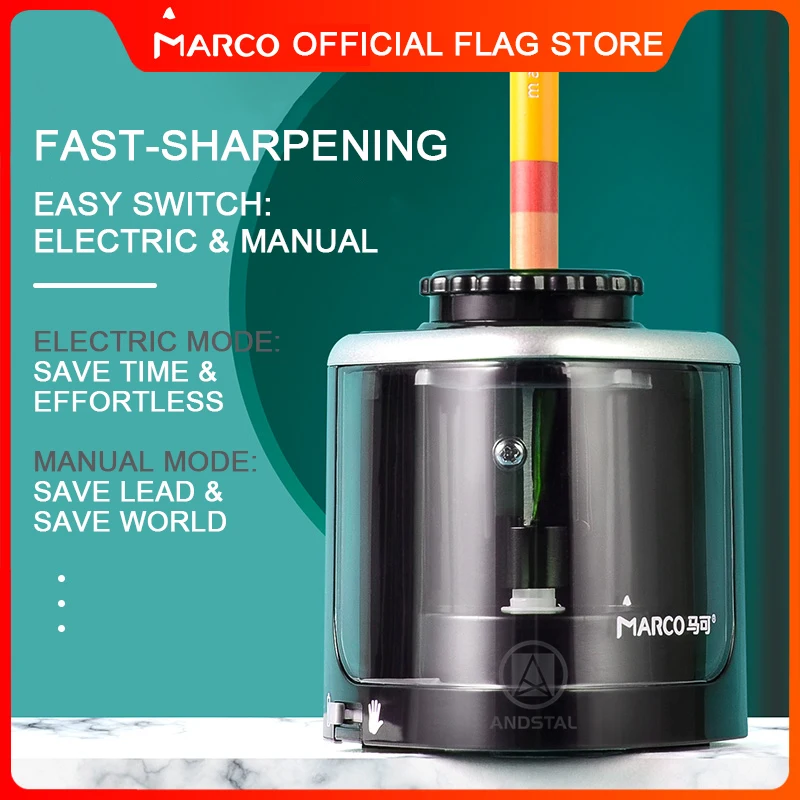 Andstal Marco NEW Multifunction Electric Pencil Sharpener Automatic Sharpeners manual machine For kids School knife Cutter
Andstal Marco NEW Multifunction Electric Pencil Sharpener Automatic Sharpeners manual machine For kids School knife Cutter
